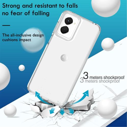 BAISRKE Case for Moto G Power 5G 2024,Heavy Duty Shock Absorption Protective Designed Phone Cover for Motorola Moto G Power 5G(2024) - Crystal Clear