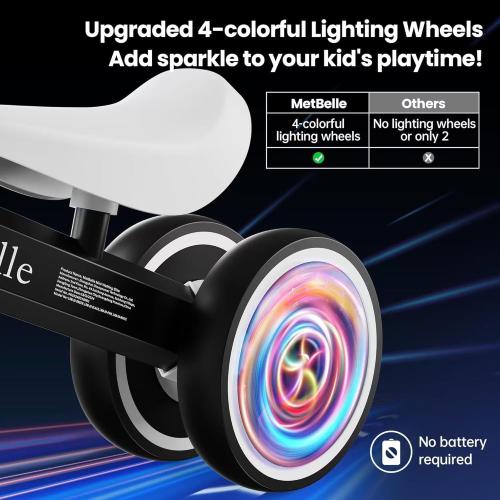 Size 12 Toddler Balance Bike 2 Year Old,12”No Pedal Kids Indoor Outdoor Toy Bike 2-5 Years Old with Tool-Free Adjustments Seat, Lightweight First Bike Gift for 2-3 Boys Girls