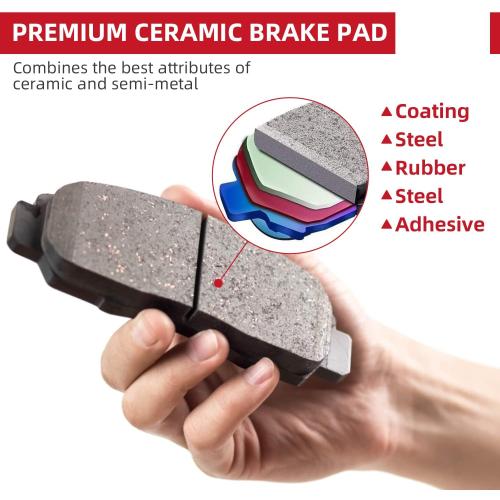 Replacement for Front and Rear Premium Ceramic Brake Pads 2013-2016 Malibu 2014-2020 Chevy Impala(D1421 D1430)