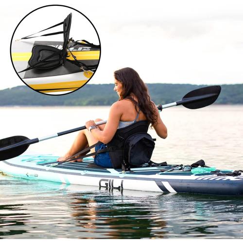 HLOGREE Kayak Seats - 1/2 Pck, Thicken Padded Seat Cushion with Back Support, Canoe & Ocean Sup Compatible