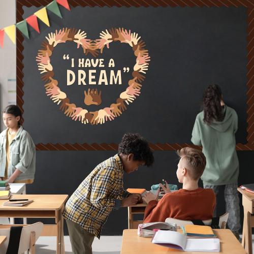 Sayglossy 93 Pcs Black History Month Bulletin Board Decoration Set