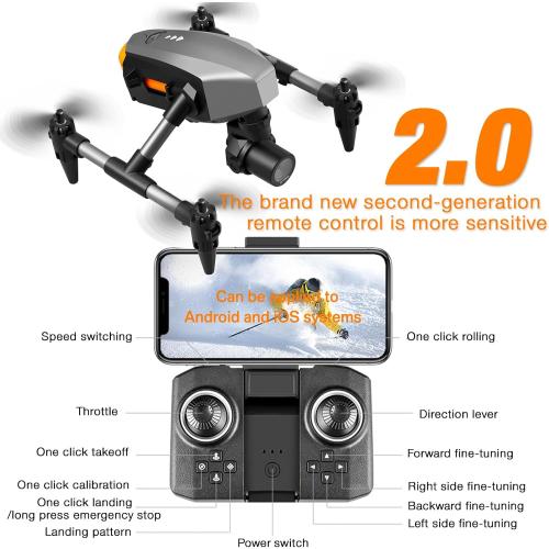 XD1 Foldable Drone with Dual Camera & Optical Flow Positioning - 1080P HD RC Quadcopter for Adults/Beginners, 3-Section Battery, Indoor/Outdoor Aerial Photography, FAA Certified