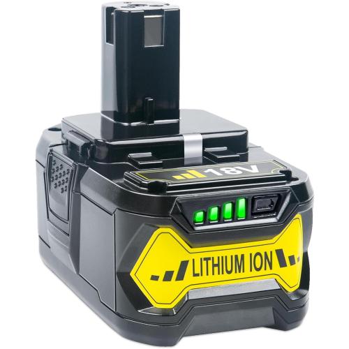 Black 18V 6.2Ah Battery Replacement for Ryobi 18V Battery, Replacement for Ryobi 18V ONE  Battery, Ryobi P108 P102 P103 P104 P105 P107 P109 P122 Cordless Tool Battery