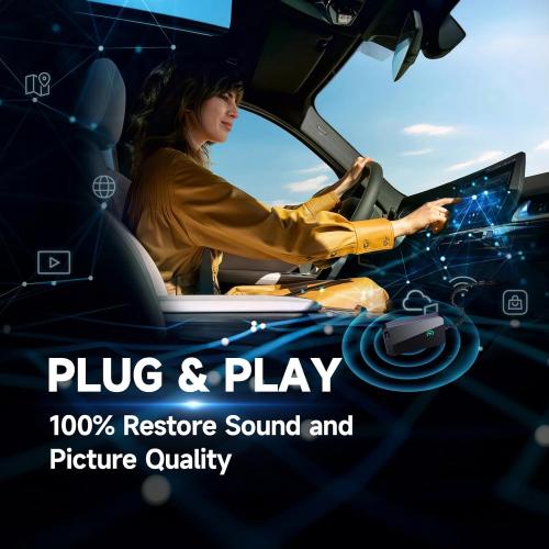 Jemluse Wireless CarPlay Adapter for Apple iPhone - Multi-User Seamless Connection for Convert Wired to Wireless Car Play Adapter - No Latency from iOS 10  to Screen w/USB C (Gray)