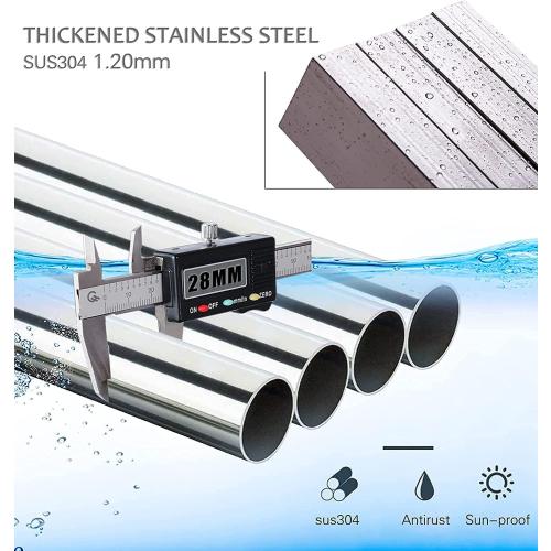 Clothes Drying Racks Outdoor, 82 Inches Updated Version,Stainless Steel Laundry Drying Rack for Indoor Outdoor and The Balcony,Length Adjustable Saves Space,with Windproof Hooks(002)