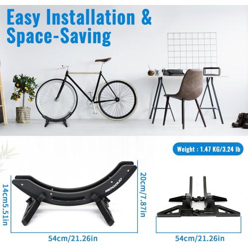 Bike Stand, Bike Stand Floor for Home/Garage Adjustable Bicycle Stand Bike Parking Rack Fit Road, Mountain, MTB, BMX, E-bike, Scooter, Fat Tire Bikes (Black)