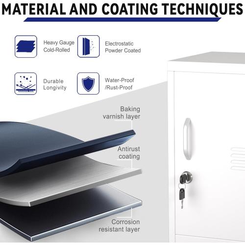 24.4 H Metal Locker Storage Cabinet with 1 Doors, Pantry with Shelves, Storage Cabinet with Adjustable Leveling Foot for Kitchen, Employees, Office, Kids Locker