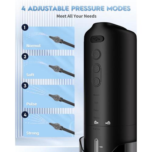 Upgraded Ear Wax Removal, Ear Cleaner - Safe and Efficient Ear Cleaning Kit, 4 Pressure Modes, 10 nozzles, Electric Earwax Cleaning Kit for Earwax Buildup