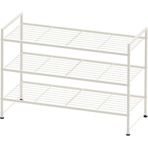SIMPLE HOUSEWARE 3-Tier Stackable Shoes Rack Storage Shelf, White