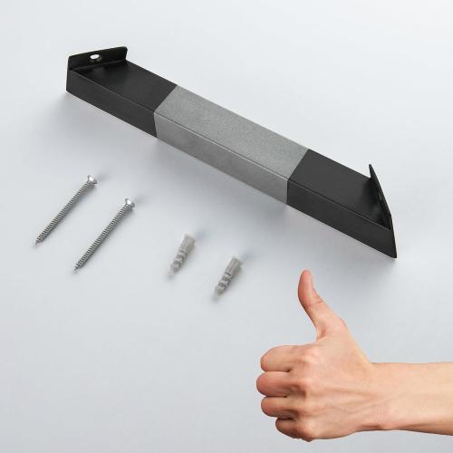 LIWEIKE Shower Foot Rest for Shaving Legs Non-Slip Scrub Corner Shower Footrest Bar Sturdy Stainless Steel Bathroom Stool for Shower to Shaving Legs Square, Matte Black