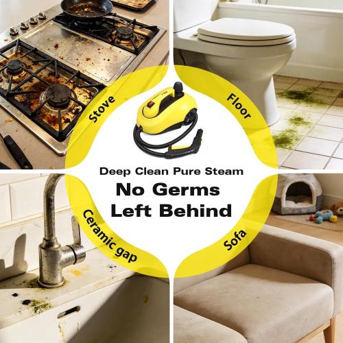 TVD Steam Cleaner for Home, Steamer for Cleaning With 26 Accessories | for Floor, Tile, Grout, Kitchen,Upholstery | 285°F Deep Cleaning | 5-Bar Pressure | 1.5L Tank | 5M Power Cord | Chemical-Free