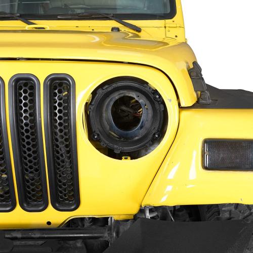 u-Box TJ Wrangler 7in Headlight Mount Ring Bracket Overlay Retainer Replacement Compatible with Jeep Wrangler TJ 97-06