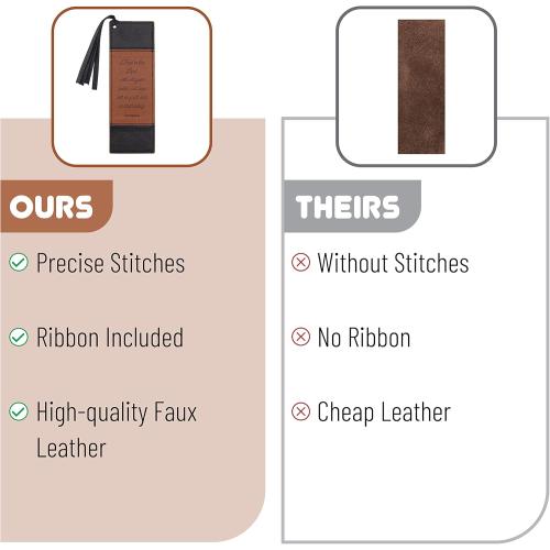 Mr. Pen- Christian Faux Leather Bookmarks, 2 Pack, Bible Verse, Religious Book Mark