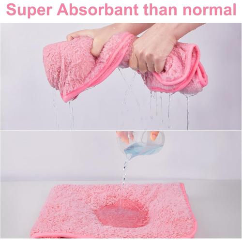 Bienbee Dog Bathrobe, Quick Drying Super Absorbent Dog Robes for After Bath, Warm Keeping Dogs Towel, Dogs Bath Supplies, Pink L