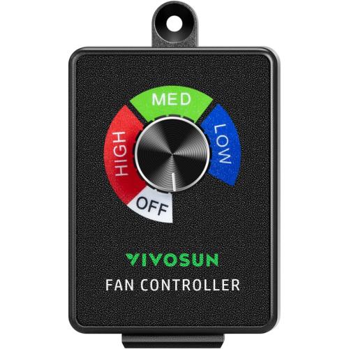 VIVOSUN Variable Speed Controller Cordless Vent Blower Speed Adjuster for Inline Duct Exhaust Fan