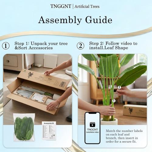 Artificial Bird of Paradise Plant：7FT Tall Fake Traveler’s Palm Tree | Faux Banana Tree Elephant Ear Leaf Silk Floor Plant in White Pot for Home Decor Indoor Office Entryway Balcony Patio café