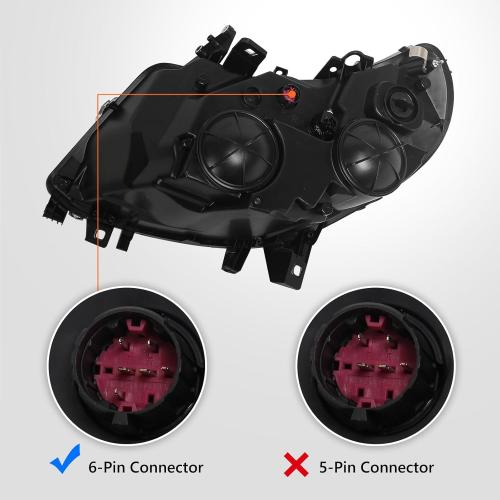 FIONE 6 Pins Headlight W/DRL for Dodge Ram ProMaster 1500 2500 3500 Cargo Van 2014-2022 Halogen Headlamp Assembly RH Passenger 68154588AK CH2503291