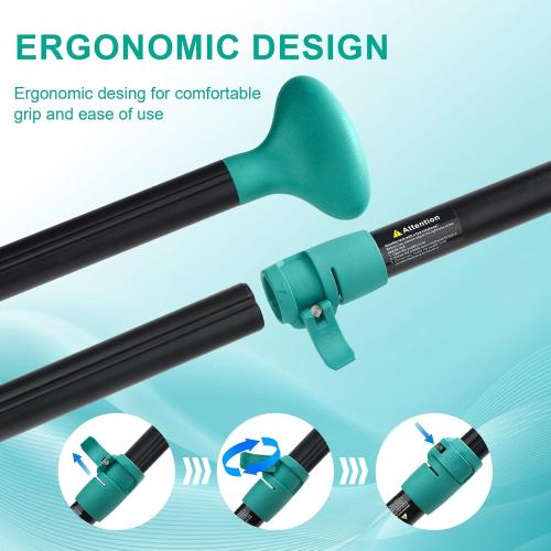 SUP Paddle, Stand Up Paddle Board Paddle Lightweight Adjustable 4-Piece Aluminium Kayak Paddles, Unique Lock Design Floating Alloy Shaft Paddle for Paddle Board