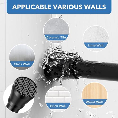 2 Pack 28-48 Inch Adjustable Stainless Steel Anti-Slip Spring Tension Small Shower Curtain Rod - No Drilling, 7/8 Tension Rod for Bathroom Bedroom Doorway Closet Door