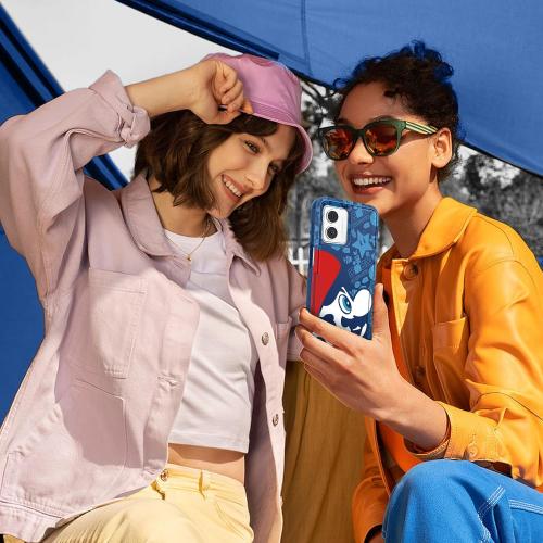 JoySolar Heavy Duty Phone Case for Moto G 5G 2023 for Boys Kids Girls - Cute Cartoon Cool Hard Triple Layers Rugged Military Full Body Cover Drop Protective Cases, Blue