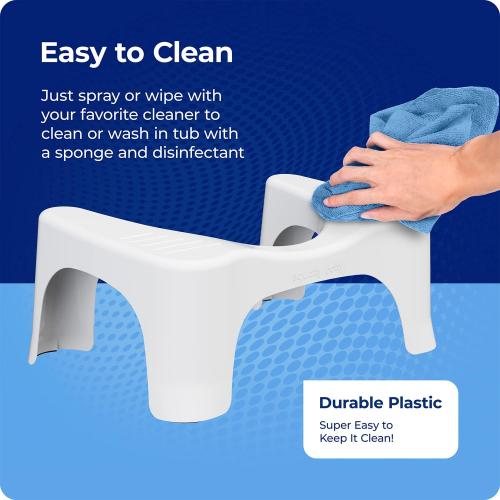 WHITE Squatty Potty Simple Curve Toilet Stool.