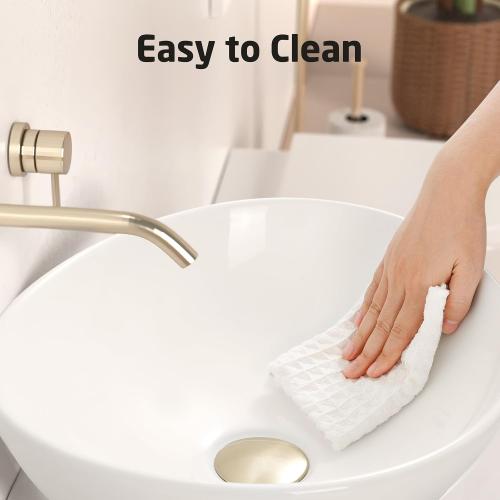 KES Bathroom Vessel Sink, Bowl Sink White Vessel Sink Oval Bathroom Sink 16 x 13 Countertop Modern Egg Shape Above Counter Bathroom Vanity Sinks Bowl, BVS124