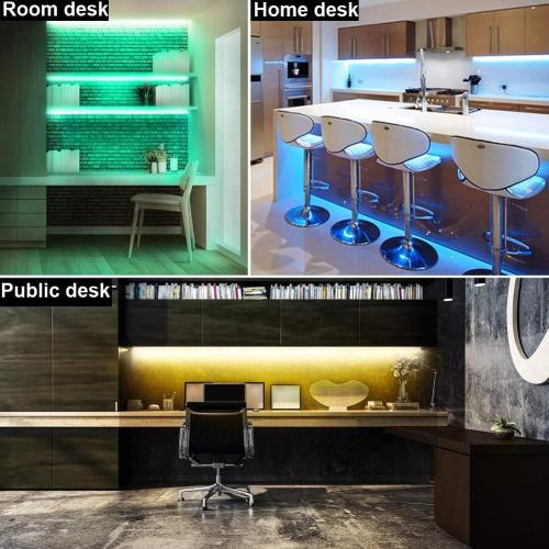 Dimmable Under Cabinet Lighting, RGB LED Light Bar, RF Remote Control Lamp, Multicolor Under Counter Lights for Desk, Room, Cupboard, Hallway, Shelf, Closet (12 Inch)