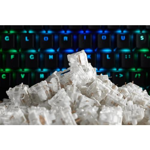 Gateron Clear Mechanical Keyboard Switches (120 Pack) - Ultra-Light Linear for Rapid Typing & Gaming - 35g Actuation Force
