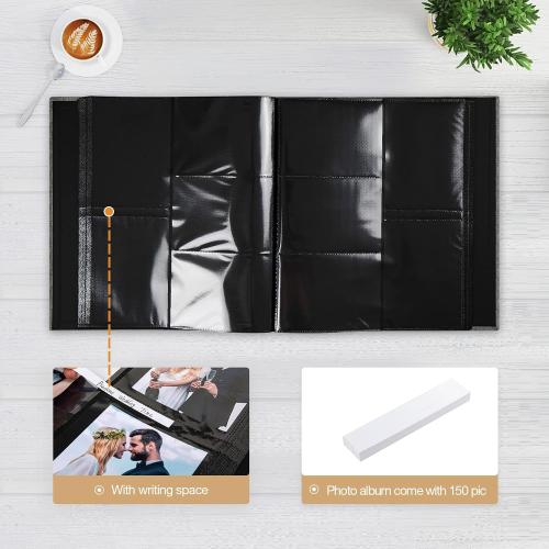 Photo Album 4x6 Pictures, 1000 Pockets, Linen Cover, Gray | Linen Cover, Front Window, Large Capacity 4x6 Picture Albums, Photo Book for Family, Wedding, Anniversary, Baby, Keepsake