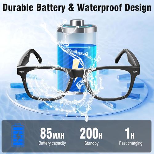 AI Smart Glasses for Men and Women with Chat GPT, Bluetooth Translation Glasses with 164 Languages and Color-Change Lens, Music Playback, Hands-Free Calls, UV & Blue Light Protection