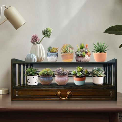 Bamboo Meditation Table with Drawer, Spiritual Altar for Buddhist Prayers, Tea Ceremony and Divination, Relaxing and Zen Personal Space (27.17inch)