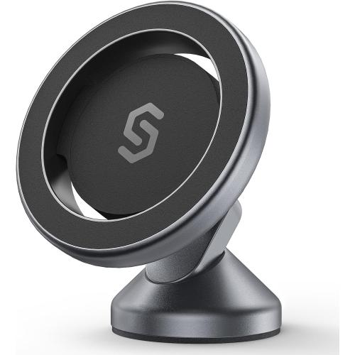 SYNCWIRE for MagSafe Car Mount - 360 Rotation Magnetic Phone Holder for Car Dashboard, Strong Magnets Car Phone Holder Mount Compatible iPhone 16 Pro Max 15 14 13 12,Samsung - MagSafe Car Accessories