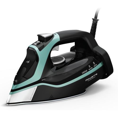 Rowenta Steam Force Stainless Steel Soleplate Steam Iron for Clothes, 400 Microsteam Holes, 1800 Watts, Ironing, Fabric Steamer, Garment Steamer, Digital Display, Precision Tip, DW9440