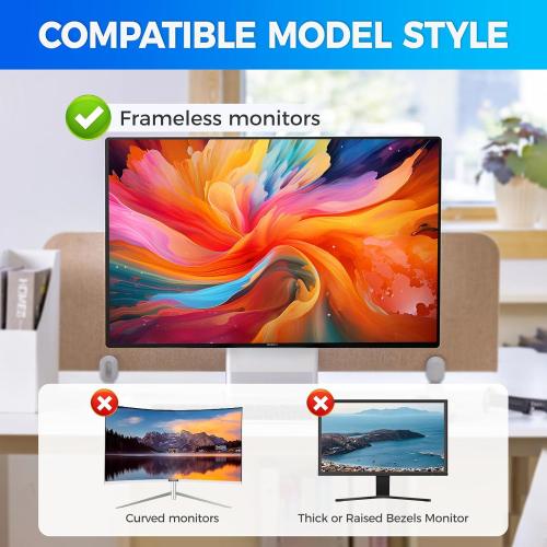 Size 27 inch 2 Pack Hidden Design Magnetic Computer Privacy Screen Filter 27 inch for Frameless Monitor 16:9 Widescreen, Removable Anti Blue Light Privacy Shield, Anti-Glare Protector