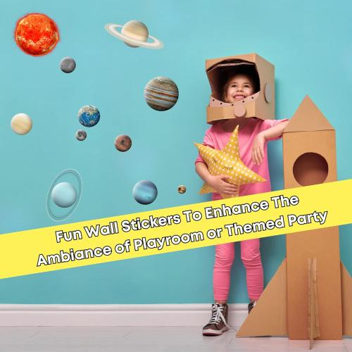 Space Balls Flashcards & Wall Stickers, Planet Toys For Kid 8-10, Outer Space Toys For Kids 3-5, Planets for Kids Solar System Toy 5-7, Solar System Model, Toddler Planet Gifts, Astronomy Decor, Earth