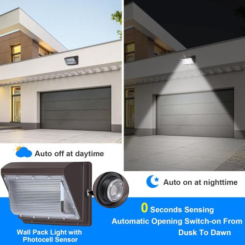 120W LED Wall Pack Lights Dusk to Dawn with Photocell, 15000 LM 5000K Super Bright Outdoor Wall Packs, Commercial IP65 Waterproof Outside Security Lighting (4 Pack)