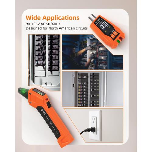 Circuit Breaker Finder & GFCI Outlet Tester with Digital LCD Display, 90-135V Electrical Circuit Tracer Tool for Electricians/DIY – Lightweight (Includes Batteries & Carrying Case)