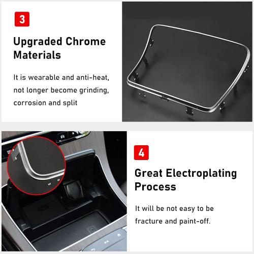 TTCR-II Compatible with Mercedes C Class W205 Cup Holder Trim 2015-2021
