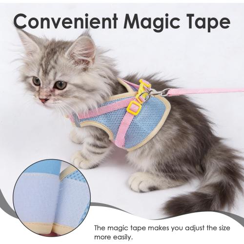 Escape-Proof Cat Harness Leash Set - Breathable Mesh Vest, XS
