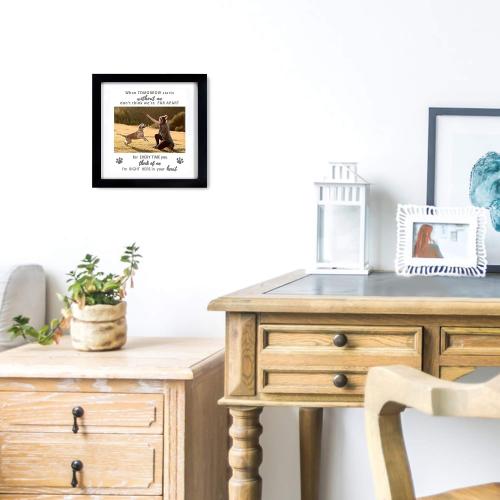 KCRasan Pet Memorial Picture Frame, Sympathy Gift, Dog Cat Tribute,Black