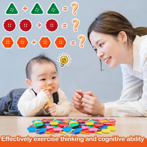 Big Bright Buttons Craft 1.2 Inch Kids Vivid Colors Large Buttons Plastic Assorted Cute Shape Colorful Toys for Arts, Crafts DIY Projects(200 Pcs)