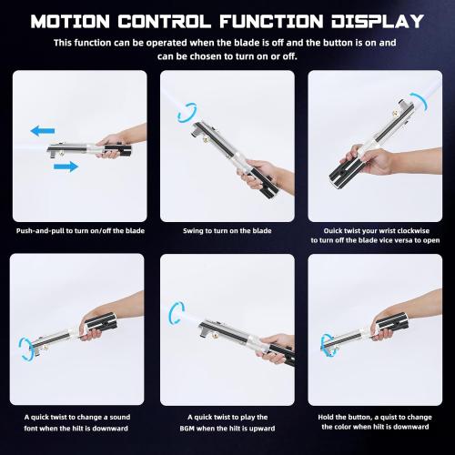 Lightsaber Dueling Light Saber with 12 RGB Colors 16 Sound Fonts and Motion Control, Force FX Lightsabers with Premium Metal Handle and Replaceable Blade, Light Sabers for Adults, Kids