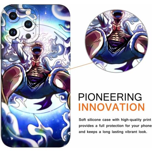 2 Pack Anime Phone Case for iPhone 13 Pro Max 6.7in,Manga Print Aesthetics Cases,Cool Comics Cartoon Design Women Men Girls Boys,Lens Protection Soft Cover Funda iPhone13 Max,Pattern 1