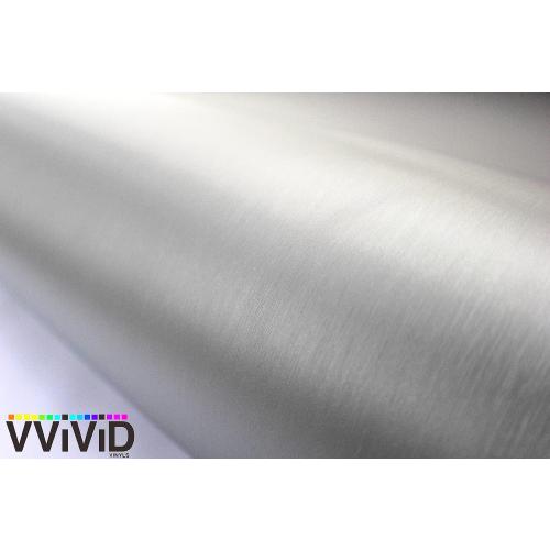 VViViD® XPO Silver Brushed Steel Car Wrap Vinyl Roll with Air Release Technology (10ft x 5ft)