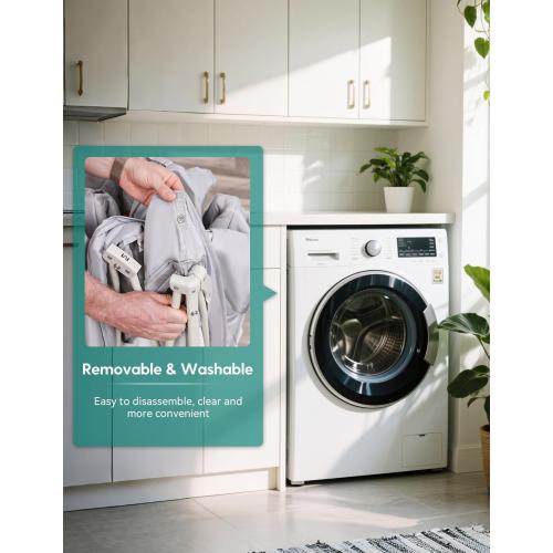 BABELIO Foldable Baby Playpen with Mat, 46 × 46 Portable Playard for Babies and Toddlers, Parents' Picks Awards Winner, Indoor & Outdoor Kids Safety Play Pen Area, Travel Fence, Grey