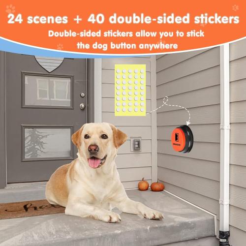 8 Pack Dog Buttons for Communication,Talking Buttons for Dogs,8 Recordable Sound Buttons   24 Scene Patterns   1 Dog Button Mat  16 AAA Batteries，30 Seconds Dog Buttons for Pet Sound Training Toy