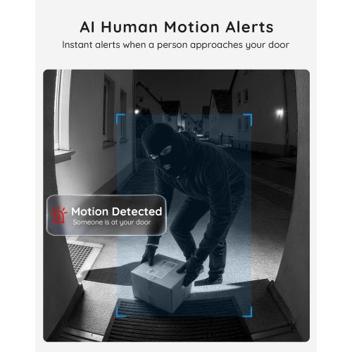 BOIFUN Video Doorbell Camera Wireless – No Subscription Required, 2K HD