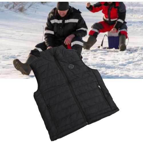 Heated Vest, Smart Controller Winter Heated Vest Electric Clothing Jacket with 3 Heating Levels for Men Women (L)