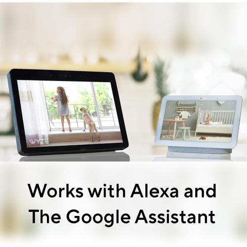 WYZE Cam Pan v2 1080p Pan/Tilt/Zoom Indoor Security Camera with Color Night Vision, Motion and Sound Detection, Wi-Fi Smart Home Security Camera Compatible with Alexa & Google Assistant, White