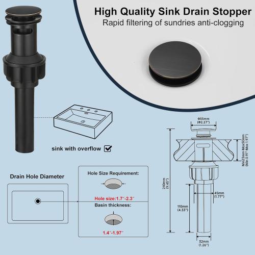 Matte Black Waterfall Bathroom Faucet 1 Hole or 3 Hole, Single Handle Rv Bathroom Sink Faucet with Pop Up Drain, Bathroom Vanity Faucet with cUPC Supply Hose and Deck Plate